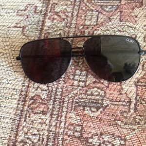 Quay oversized black aviators x desi Perkins